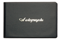 Black Vinyl Autograph Book with "Autographs" imprint